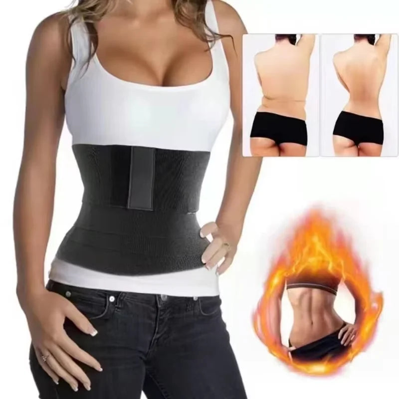 Hot Selling 4m Women's Sweat Waist Trainer Shaper Wear Belt Slimming Tummy Belt Flexible Gym Trainer Waist Trainer