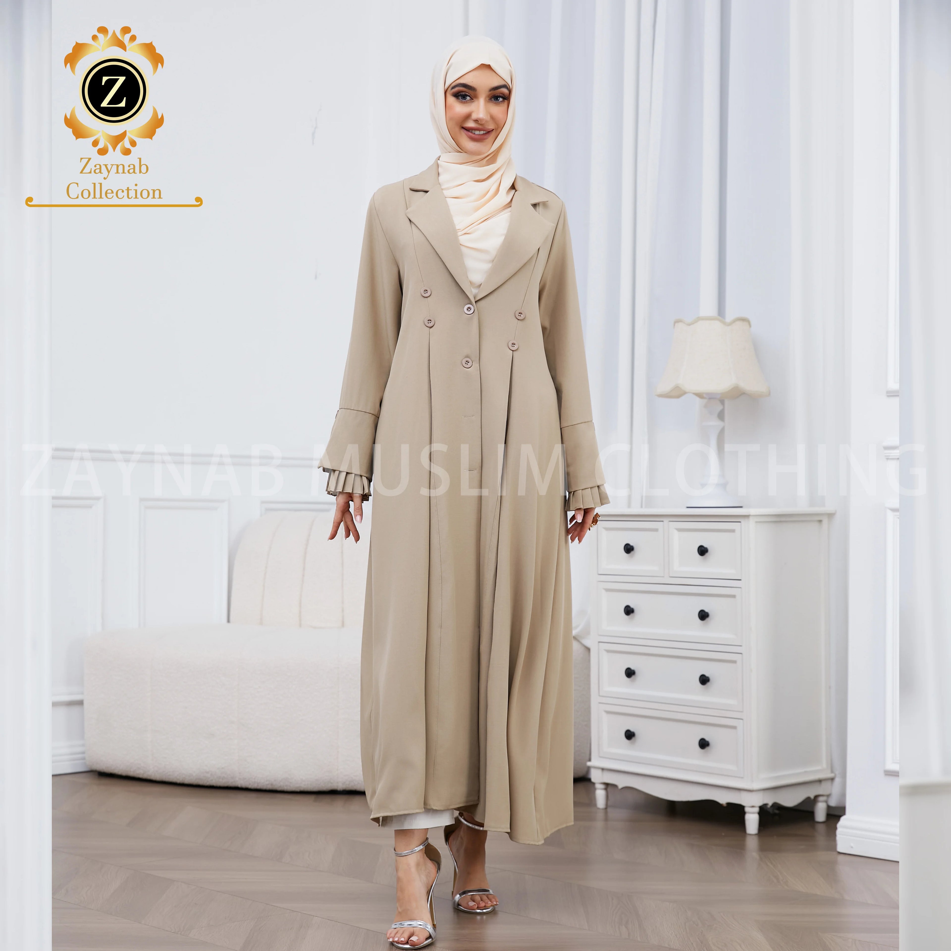 Zaynab Open Kimono Wholesale Coat Style Designs Women Turkey Modest Abaya Women Muslim Dress