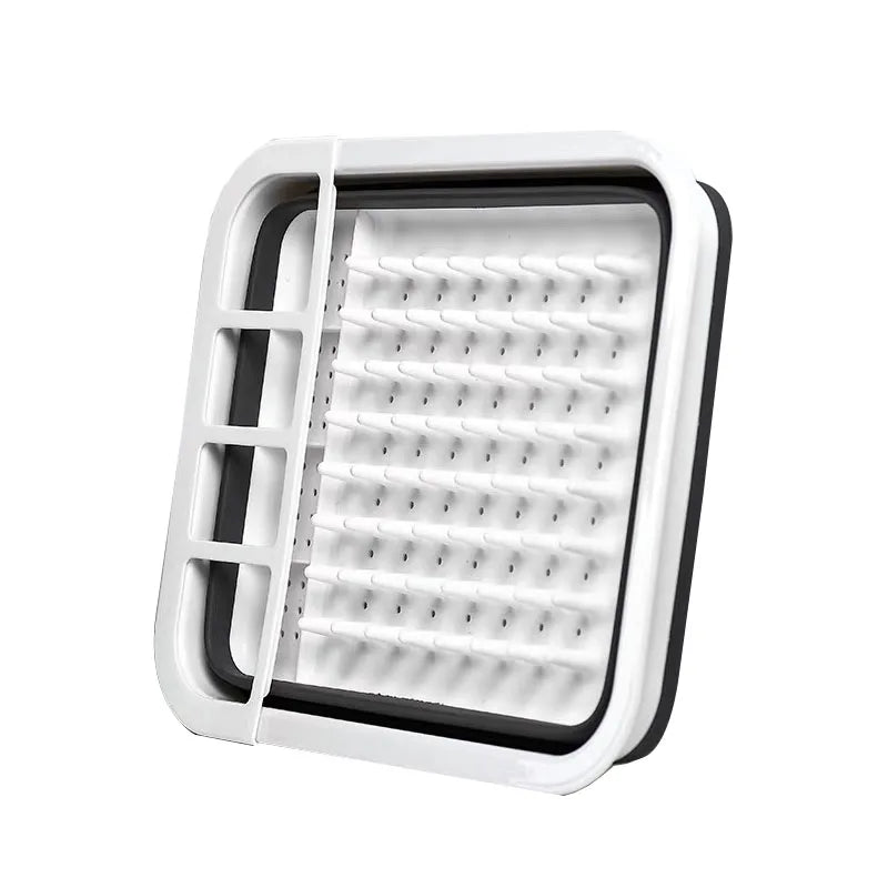 Foldable Tableware Holder Kitchen Drying Dish Rack Collapsible Fruit Basket and Bowl Drain Rack