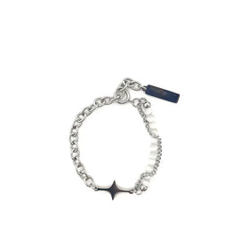 Cat Eyes Natural stone stainless Steel Chain Bracelet Star Of The Cross pendant Gifts STB045