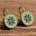 FT-140 Ear Jewelry Mandala Flower Earrings