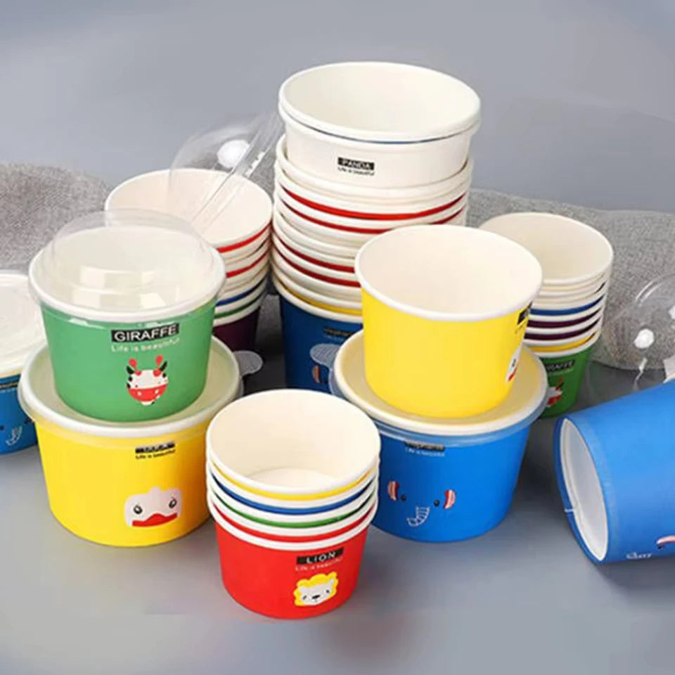 Wholesale Biodegradable Eco-Friendly Take Away Paper Bowl Food Container Kraft Food Bowl Paper Customized Logo Paper Bowl