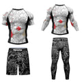 Custom Kickboxing Rashguard Jiu Jitsu Kit MMA T-shirt +Pant Set Men Grappling Bjj Gi Boxing Rash Guard Clothing Muay Thai Wear