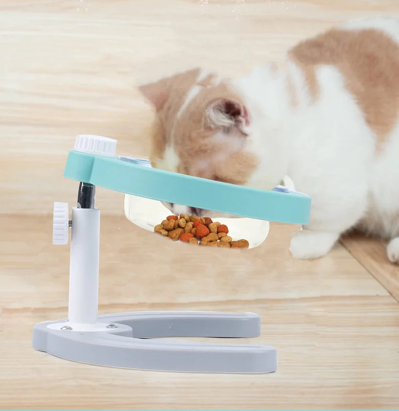 2024 New Design Pet Adjustable Lifting Bowl Anti Slip Neck Protection Cat Feeder Bowl
