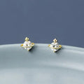 HOVANCI New Fashion 18K Gold Plated Sterling Silver Earring  Paved Crystal S925 Silver Stud Earring for Women