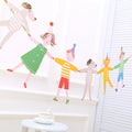 Ychon Paperboard Box Children Birthday Banner Boy and Girl Hand in Hand Birthday Flag Children's Day Supply Decorations