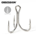 ST56 4X Strong Saltwater Jigging Live Bait Stinger Treble Hook Assist Rustproof Fish Hook Terminal Tackle Triple Tuna