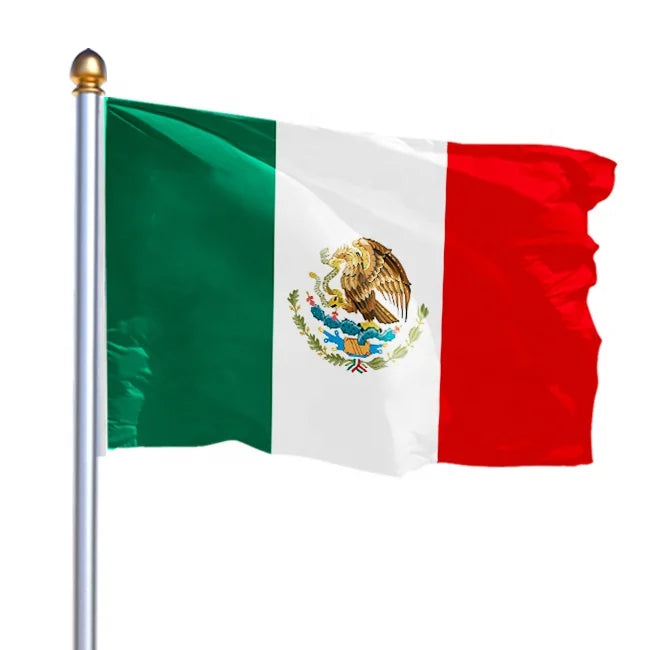 Factory Direct Supply Custom Digital Printing Mexican Flag Thick Polyester Fabric Promotional Product