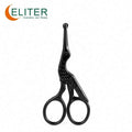 Eliter Hot Sell in Stock Black Stainless Steel Crane Scissors Stainless Steel Eyebrow Scissors Wholesale Price Stork Scissors