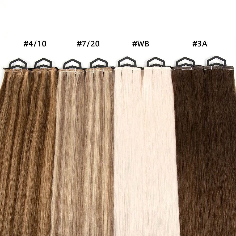 Hot Selling 12a Longest Hair Ratio Highlight Piano Color Double Drawn Remy Single Donor Raw Virgin Hair Flat Weft