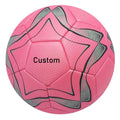 Beautiful Design Girls Football Good Quality Official Size 5 Custom PVC Laser Synthetic Leather Machine Stitched Soccer Ball