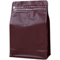 Black 320 Microns Full Standing Compostable Coffee Bags with Valve OPP+VMPET+PE Material Fully Compostable Packaging