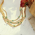 Joolim 18k Classic Basic Clear Enamel Zircon Pave  Herringbone Chain Necklace Stainless Steel Jewelry