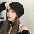 Women Velvet  Fleeced Beanie Solid Color Warm Skull Cap Slouchy Beanie Cap