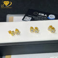 Fashion Jewelry 925 Silver Gold Plated Stud Earrings D VVS Moissanite  Earring  Women Men With GRA Certificate