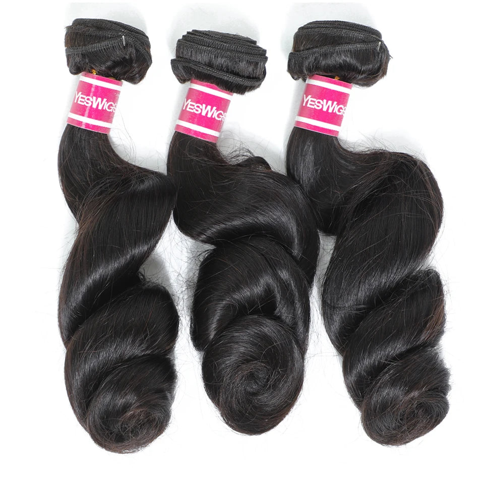 30 32 Inch Human Hair Extension for Sale YesWigs Malaysian Hair Cuticle Aligned Weaving Bundle With Loose Curls Wholesale Price MegaBDM