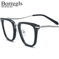 Borregls Acetate Titanium Glasses Frame Women 2025 New Brand Designer Retro Round Optical Eyeglasses Men Spectacle Eyewear