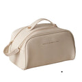 Large Capacity PU Leather Travel Makeup Bag Waterproof Portable Toiletry Bag with 2 Zippers Handle for Women Girls