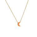 Peishang Fine Jewelry Necklace Enamel Craft Moon Cubic Zirconia Star Simple Fashion Necklace for Women's Gift