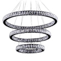 Modern Customized Stainless Steel Ring Chandelier K9 Crystal Ring Chandelier for Hotel Lobby