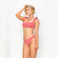 Hot Selling Private Custom logo Solid Color Bikini Two Piece Sustainable Beach Bikini Set