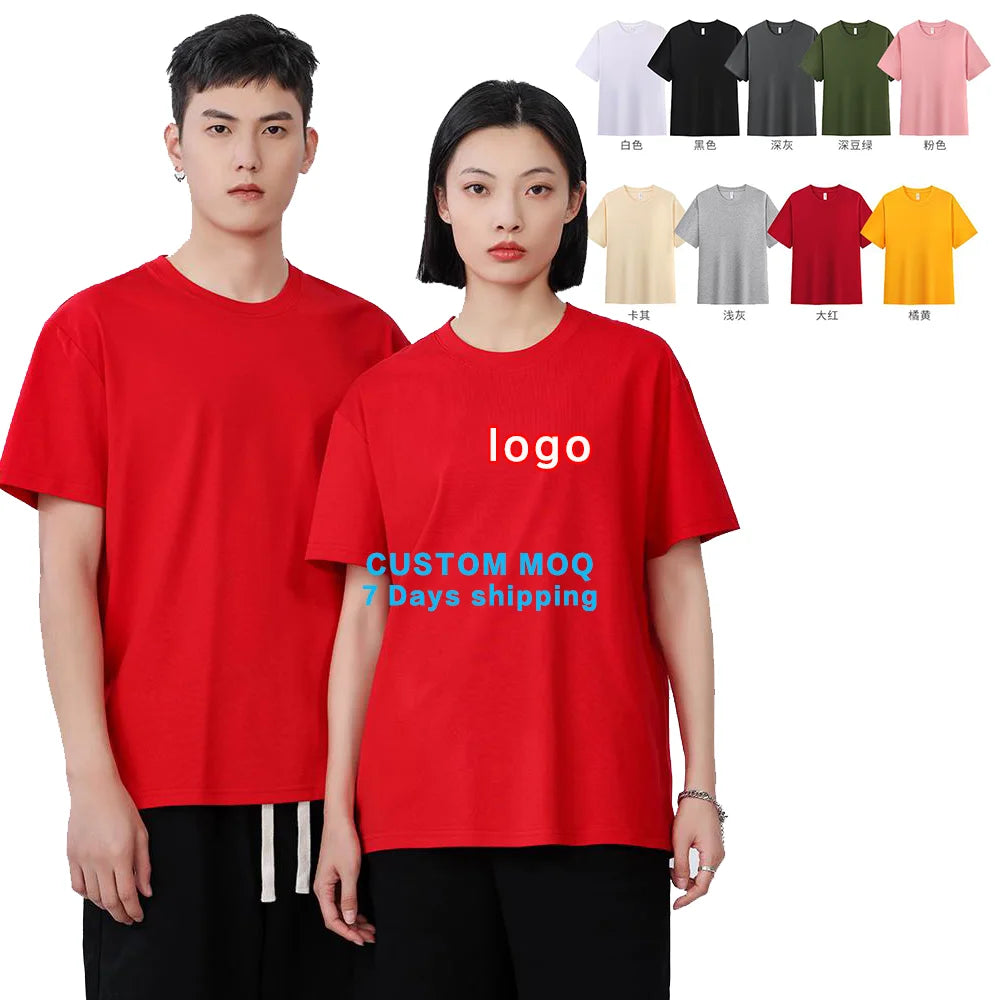 Summer DuPont Solona T-Shirt 100% Cotton Knitted Loose Fit Bacteria-Resistant Printed Embroidered Team Advertising Work Clothes