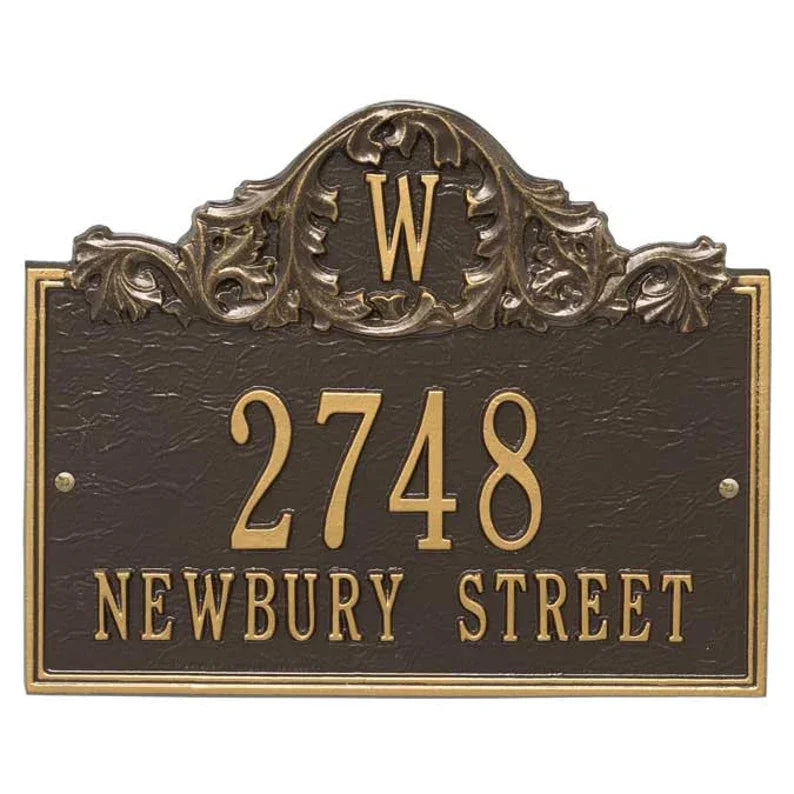 Embossment House Numbers Address Door Sign Metal Brass Door Plaque