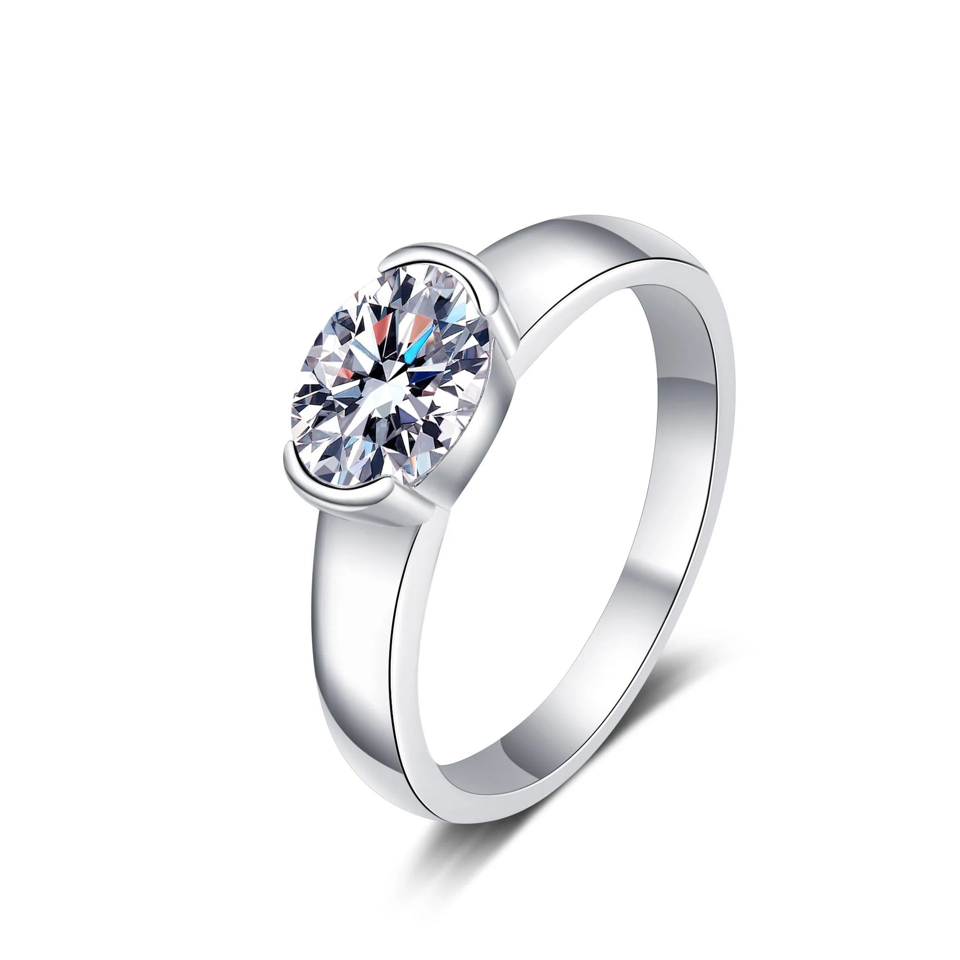 2023 Wedding Ring Jewelry GRA Certified Test Pass VVS Moissanite Jewelry 925 Sterling Silver Rings Women Jewelry
