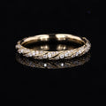 10k Yellow Gold  Rings Eternity Jewelry Moissanite Ring Engagement Band