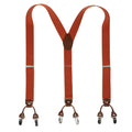 3.5*120cm Elastic Polyester Suspenders Y Style 6 Clips Metal Iron Adjustable Custom Logo Male for Vintage Casual Wedding Party