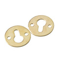 TS-K123B Golden Iron Zinc Plated Round Photo Frame Keyhole Hooks 25x25mm Picture Plate Mounting Hardware Accessories in Bag