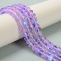 Bulk Pink Purple Gray Mystic Mermaid Crystal Bead 5x8mm Matte Frosted Rondelle Glass Beads for Jewelry Making Cuentas De Cristal