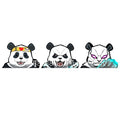 Panda 3D Sticker Jujutsu Kaisen Motion Sticker Anime Waterproof Decals for CarsLaptop Refrigerator Manga Decor