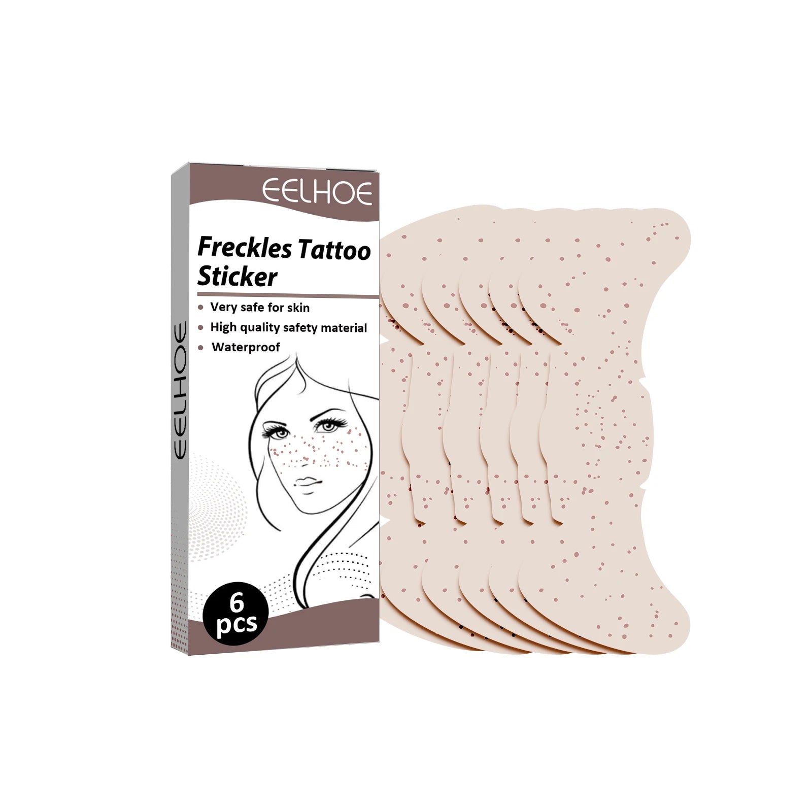 Eelhoe Custom Waterproof Freckles Temporary Tattoo Face Stickers Natural Looking Tattoos Freckle Patch K1