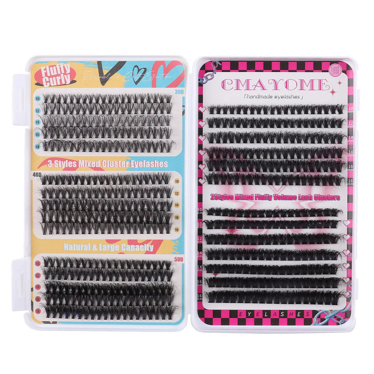 Eyelash Extensions Mink Cluster Lashes Wholesale Private Label DIY Lash Cluster Verlangerung Kit Custom Logo