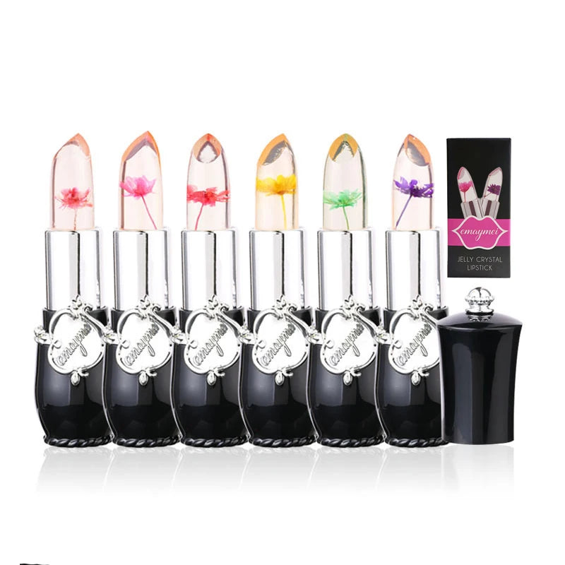 Maternity Crystal Jelly Flower LipstickNutritious Lip Balm Lips Moisturizer Magic Temperature Color Change Lip Gloss