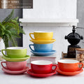 Ecocoffee Ceramic Coffee Mugs Tea Cups Set Candy Series 320ml Coffee & Tea Sets Acceptable 21 Fashionable Colors