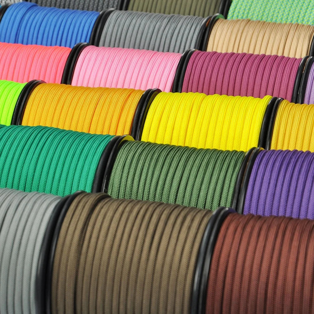 Wholesale Custom Paracord Manufacturer 2mm 3mm 4mm 5mm Polyester Nylon Rope 7-Strand Parachute Cord Survival Paracord 550