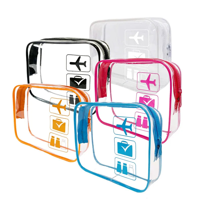 Hot Sale Clear Travel Makeup Bag PVC Cosmetic Bag Carry on Airport Airline Large Capacity Toiletry Bag for Women/Men