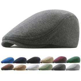Tripe Hat Adjustable Newsboy Beret Cool Ivy Caps Breathable Cabbie Flat Cap for Men