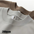 Baggy Gym Custom T Shirt 180gsm-280gsm Heavyweight 100% Cotton Fabric Drop Shoulder Streetwear Oversized Tee 260 280GSM