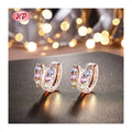 Luxury Women's 18K Gold Huggie Earrings Butterfly Crystal CZ Party Jewelry with Trendy Style Gold Plated Hoop Earrings for Women