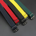 2025 Hotsale Multicolor Nylon Fabric Watch Bands Brushed Sandblasted Buckle Perlon Single Pass Nylon Watch Strap