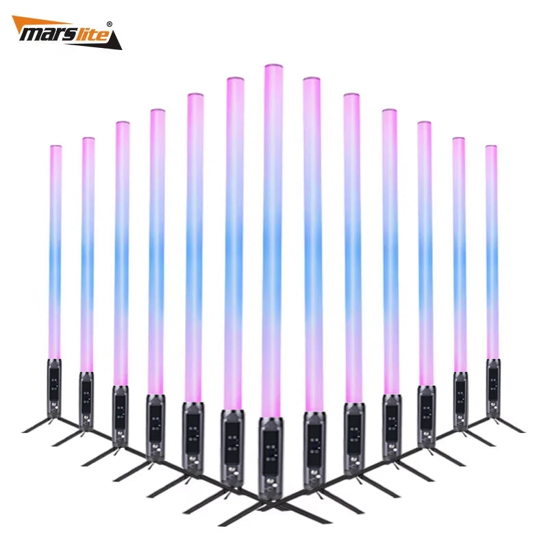 Marslite Outdoor Waterproof 360 Degree Led Tube Light Wireless Battery Led Pixel Tube Light Dmx Led Tube Party Light