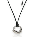 New Fashion Irregular Circular Pendant Necklace Adjustable Leather Cord Chain