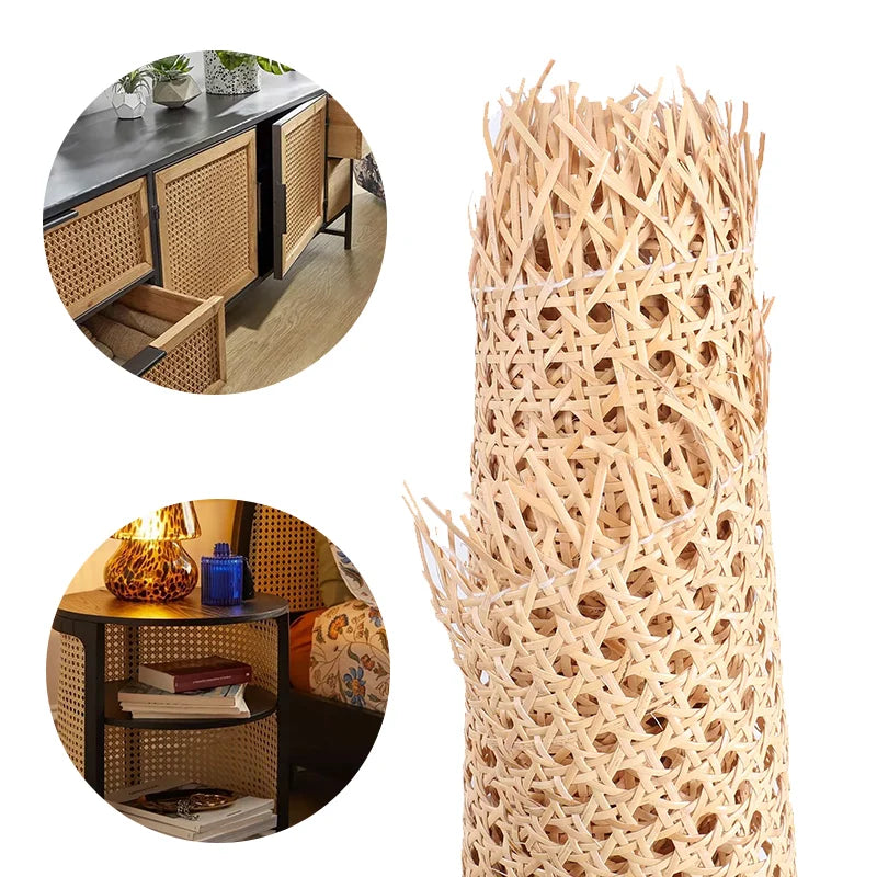 Free Sample Natural Rattan Cane Material Rolls Plastic Pvc Weave Cane Webbing Rotin Roll