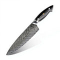 Stunning 67 Layers Damascus Steel Fish Bone Pattern 8 Inch Chef Knife 10Cr15CoMoV Core G10 Handle Damascus Kitchen Knife Set