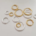 Fashion Jewelry 925 STerling Silver 15mm 20mm 18K Gold Plated Hoop Earrings for Women