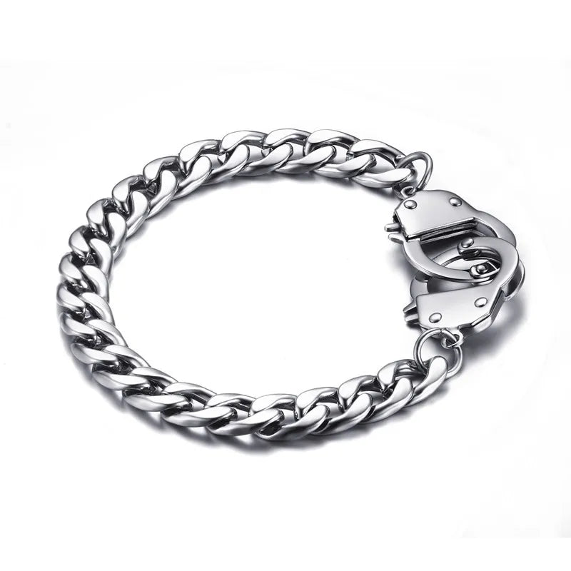 Bracelet En Acier Inoxydable Wholesale Personalized Jewelry Luxury Stainless Steel Handcuff Bangle Bracelets Men