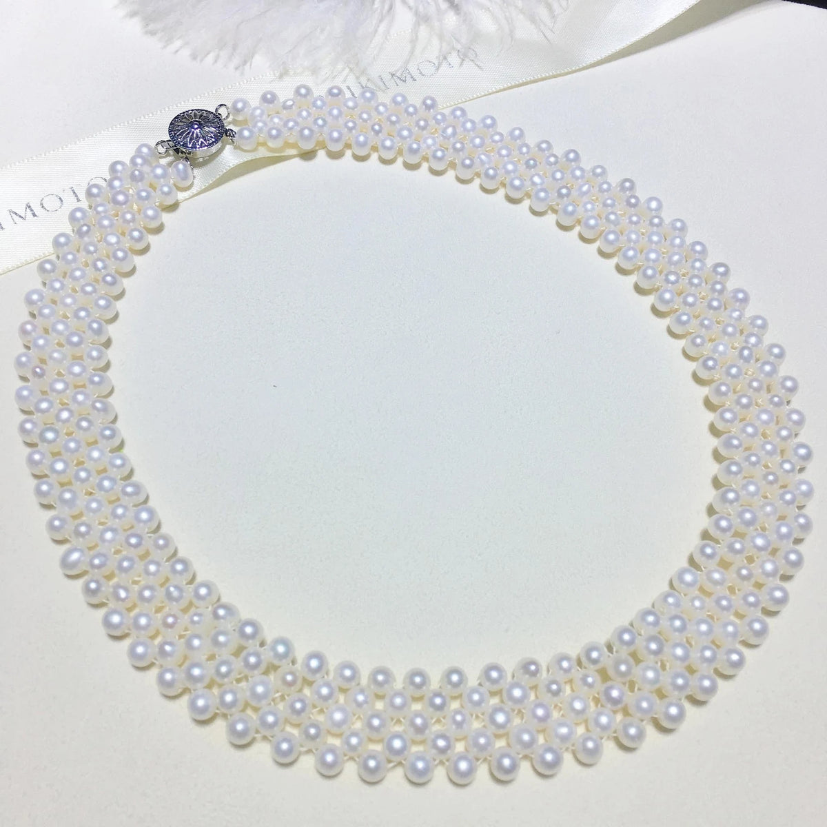 Beautiful Wholesale Real Genuine Fresh Water Pearl Necklace Natural Cultured Freshwater Natural Pearl Necklace MegaBDM